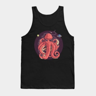 Space Octopus squirting ink Tank Top